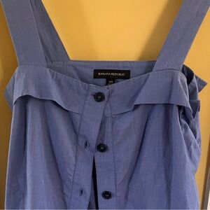 Banana Republic Light Blue Button-Up Top with Bows